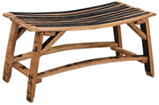 Amish Rustic Barrel Bench