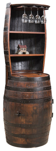 Amish Rustic Barrel Hutch