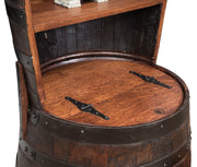 Amish Rustic Barrel Hutch