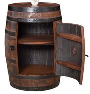 Amish Rustic Barrel Cabinet