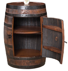 Amish Rustic Barrel Cabinet