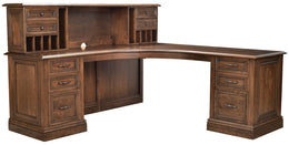 Amish Angelo L-Desk with Hutch Top