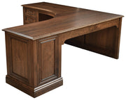 Amish Angelo L-Desk with Hutch Top
