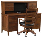 Amish Pierre Desk with Hutch Top