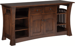 Amish Florence TV Stand with 2-Drawers and 2-Doors