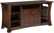Amish Florence TV Stand with Center Opening and 2-Doors