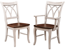 SEATING: Double X Back Chair in Brown Maple