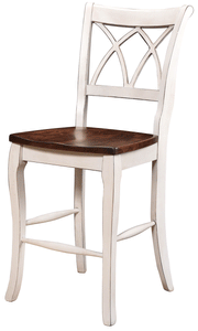 Amish Double X Back Stationary Bar Chair