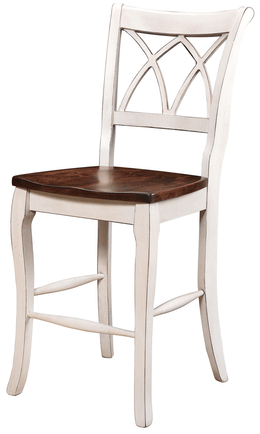 Amish Double X Back Stationary Bar Chair