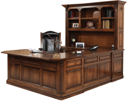 Amish Silverton U-Shape Desk with Hutch