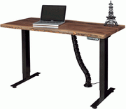 Amish Adona Adjustable Standing Desk with Live Edge