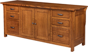 Amish Brentwood 6-Drawer/2-Door Credenza