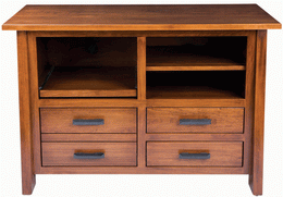 Amish Freemont Mission Lateral Combo File Drawer/Printer Stand