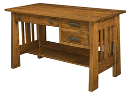 Amish Freemont Mission Open Single Pedestal Desk