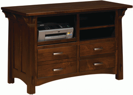 Amish Manitoba Lateral Combo File Drawer/Printer Stand