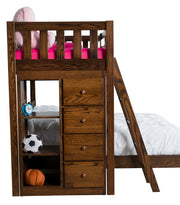 Amish Country Mission Bookcase Bunkbed