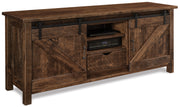 Amish Houston Large Rustic Media Stand in Brown Maple