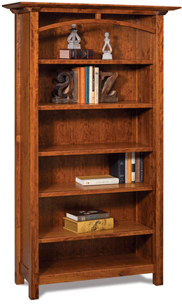 Amish Artesa Five-Shelf Bookcase