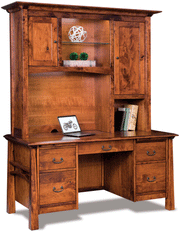 Amish Artesa Desk with Hutch Top