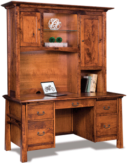Amish Artesa Desk with Hutch Top