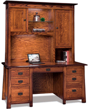 American Made Grant Desk with Hutch Top