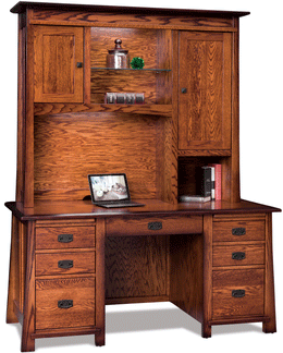 American Made Grant Desk with Hutch Top