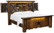 Amish Vandella Rustic Bed in Brown Maple