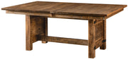 American-Made Orewood Trestle Table in Rough Sawn Wormy Maple