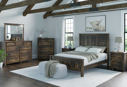 Amish Glen Canyon Bedroom Set in Rough Sawn Brown Maple
