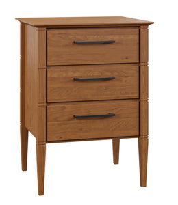 Amish Reveal 3 Drawer Nightstand