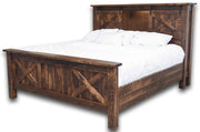 Amish Glacier Rustic Bed in Rough Sawn Brown Maple
