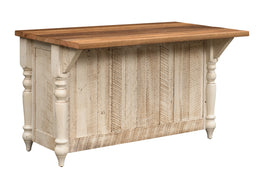 Amish Farmhouse Large Island in Reclaimed Barnwood
