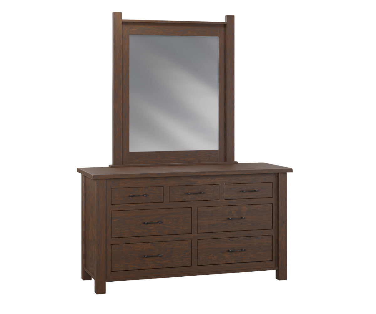 Amish Early American Rustic 7-Drawer Dresser with Mirror in Rustic Che AmishOutletStore Amish Early American Rustic 7-Drawer Dresser with Mirror in Rustic Che AmishOutletStore
