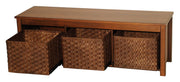 Amish Contemporary Bench with Baskets