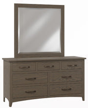 Amish Graber 7 Drawer Dresser with Mirror