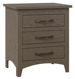 Amish Graber 3 Drawer Nightstand