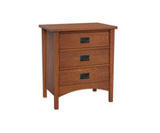Amish Arts & Crafts 3 Drawer Nightstand