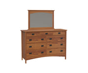 Amish Arts & Crafts High Dresser with Mirror