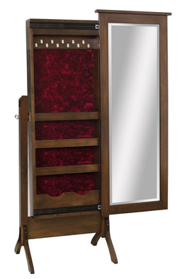 Amish Traditional Shaker Jewelry Cheval and Mirror