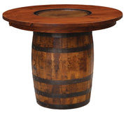 Amish Legacy Barrel Pub Table in Rustic Q.S. White Oak