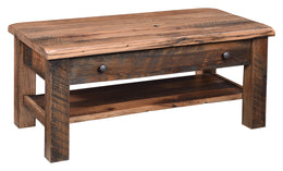 Amish Rainier Reclaimed Barnwood Coffee Table
