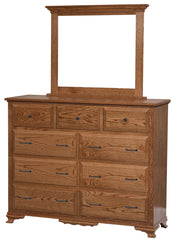 Amish Berkshire Tall Dresser with Mirror