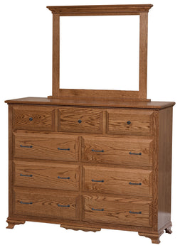 Amish Berkshire Tall Dresser with Mirror