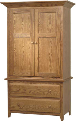 Amish English Shaker Armoire
