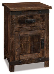 Amish Ironwood Rustic 1 Drawer/1 Door Nightstand