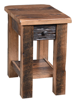Amish Rainier Reclaimed Barnwood Chairside Table