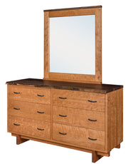 Amish West Canyon Live Edge Dresser with Mirror