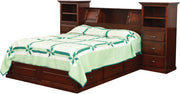 Amish Traditional Low Platform Bed Set