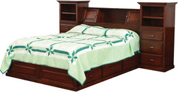 Amish Traditional Low Platform Bed Set