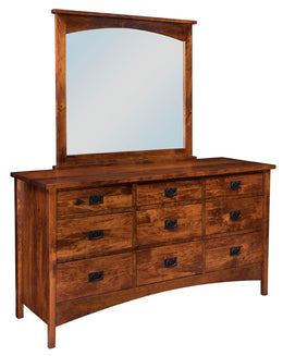Amish Arts & Crafts Dresser with Mirror
